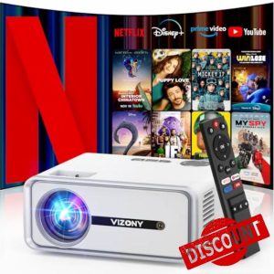 [Netflix Officially/Dolby Audio] Smart Projector with WiFi and Bluetooth