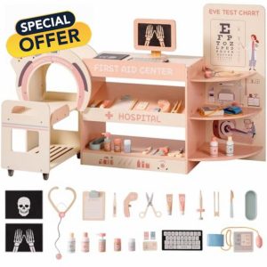 ROBOTIME Wooden Kids Doctor Kit