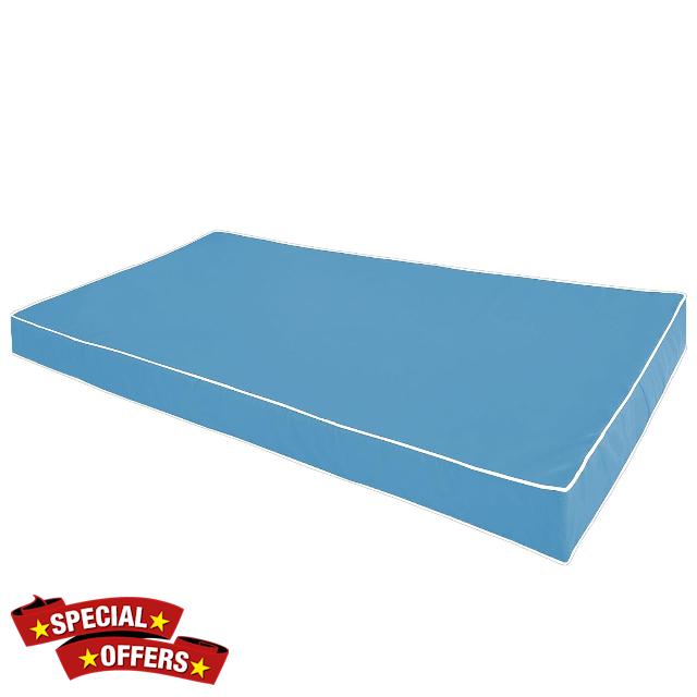 Outdoor Twin Daybed Mattress Cover - Water-Resistant 6" Thick Replacement Cushion Slipcover for Swing Bed - Resistant to Fading Fabric - Free Custom Colors and Thickening (Sky Blue)
