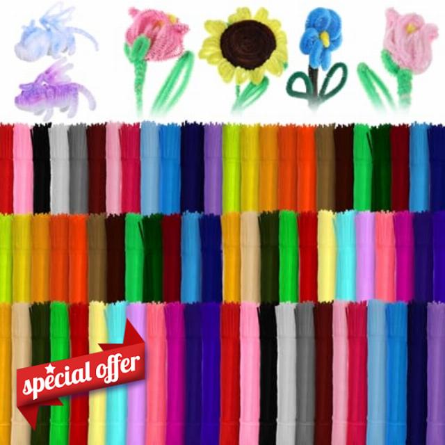Yunsailing 7200 Pcs Pipe Cleaners 6 mm x 12 Inch Chenille Stems Pipe Cleaners Craft Supplies Art Supplies for Kids Adults DIY Creative Decorations Creative DIY Projects Decorations
