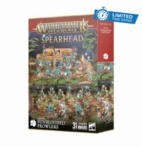 Warhammer Age of Sigmar – Seraphon Sunblooded Prowlers | 31 Miniature Spearhead Army Set