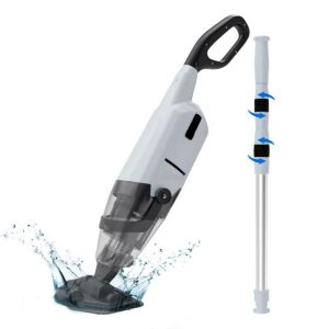 Cordless Pool Vacuum Cleaner for Above Ground Pool & In Ground Rechargeable Pool Vacuum Cleaner - 90 Mins Runtime