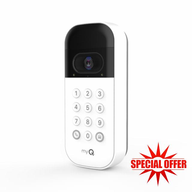 myQ Smart Garage Door Video Keypad with Wide-Angle Camera