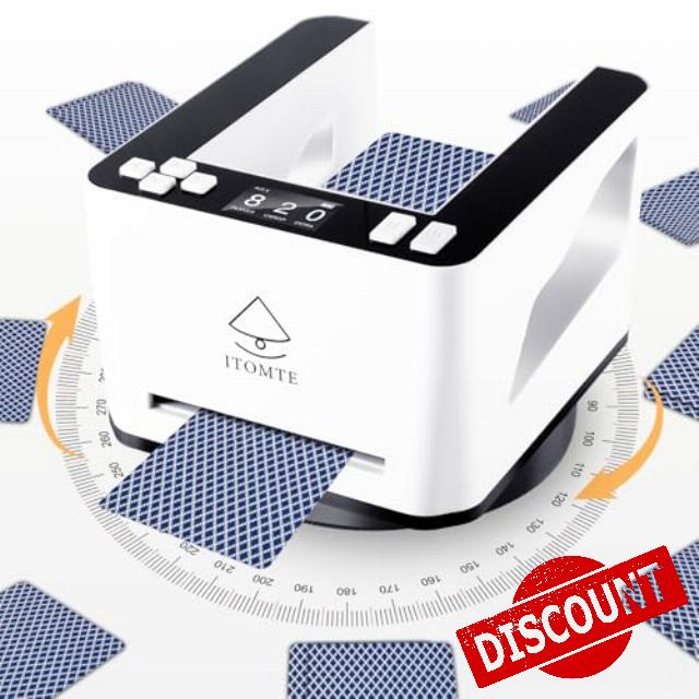 Automatic Card Dealer Machine for 2-8 Players 360° Rotating Rechargeable & Portable Poker Electric Card Deck Dealer Machine for Poker and UNO Card Game