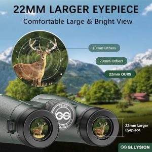 Phone Adapter and Bluetooth Camera Remote - Super Bright Waterproof Binoculars for Bird Watching Hiking Cruise Travel Stargazing