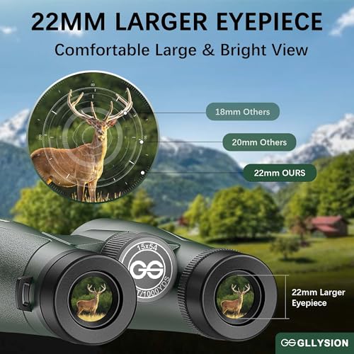 Phone Adapter and Bluetooth Camera Remote - Super Bright Waterproof Binoculars for Bird Watching Hiking Cruise Travel Stargazing