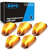 KDM Clear Lens Housing with White Led Bulb Cab Roof Top Marker Lights assembly Fit for 2014-2023 ...