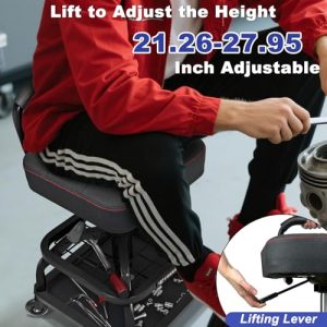 Garage Mechanic Shop Chair with Handle Backrest