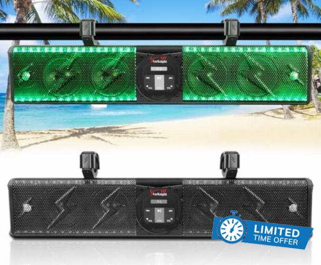 StarknightMT UTV Sound Bar TWS Bluetooth Speaker Golf Cart Sound Bar