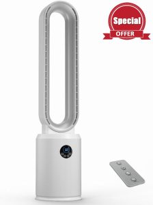 EZ-CHILL 40" Bladeless Tower Fan for Bedroom with Remote Control