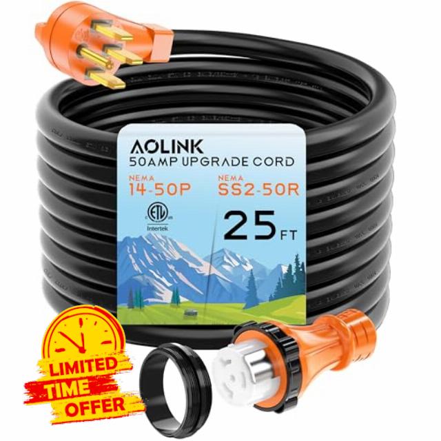 50 Amp RV/Generator Cord 25 Feet