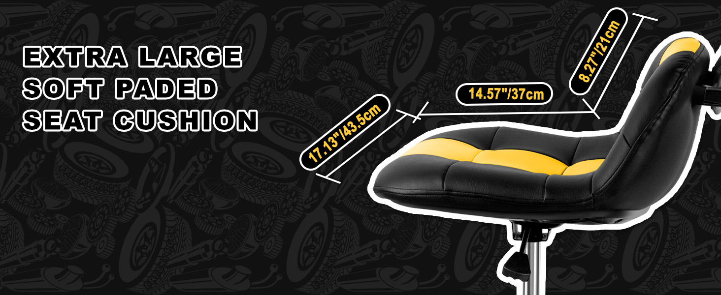 rolling seat size
