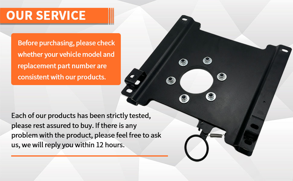Seat Swivel Base Bracket Left Driver Side Fit for 1997-2024 Ford Econoline E150 E250 E350 E450