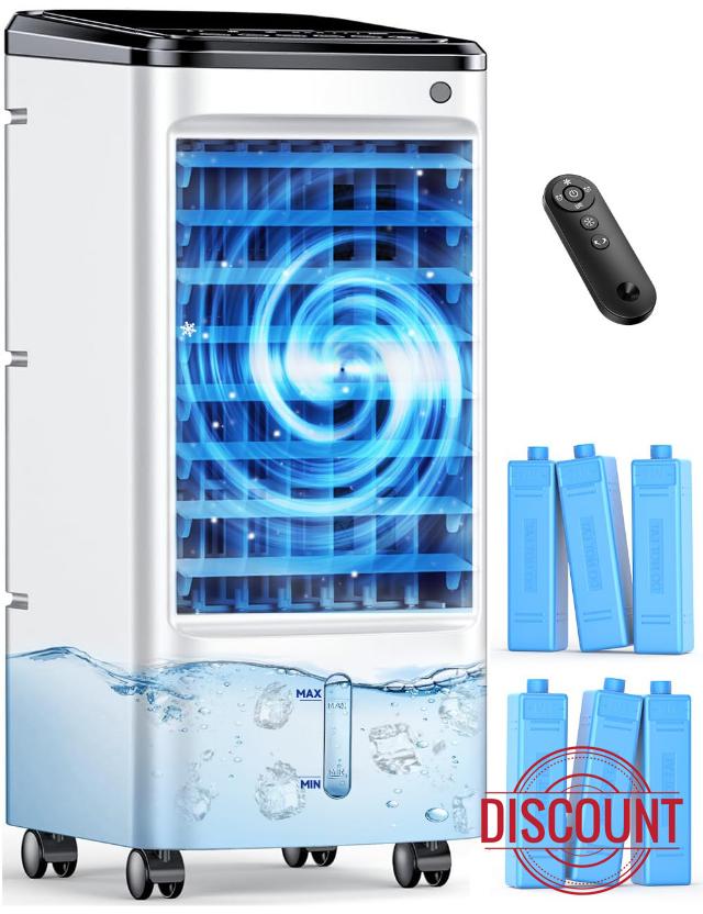 FANCOLE Windowless Portable Air Conditioners with 6 Ice Packs
