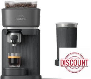Philips Baristina Espresso Machine+Milk Frother Bundle. Real espresso. Compact coffee machine