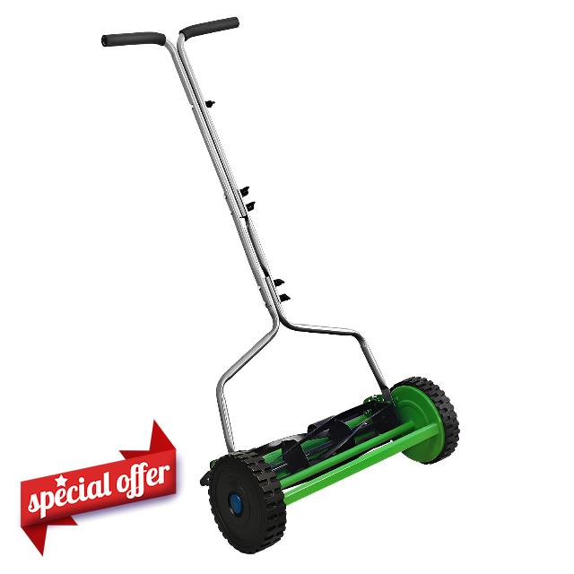 14-Inch 5-Blade Push Reel Lawn Mower