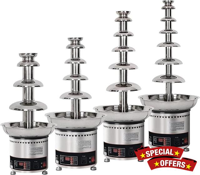 Electric Chocolate Fountain Fondue Waterfall Machine Automatic Chocolate Warmer Heater for Party Wedding Birthday(6 Tiers)