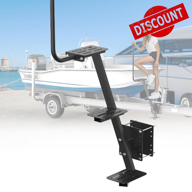 Snowtaros Boat Trailer Steps with Handrail