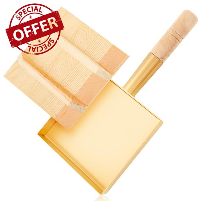 Solid Copper Tamagoyaki Japanese Pan Uncoated Thick Omelets Pan Square Fry Egg Skillet