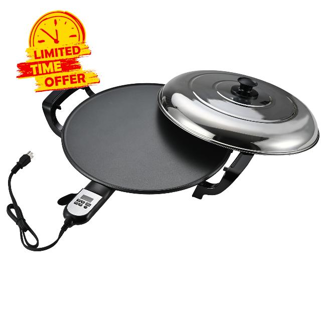 18.5" Electric Griddle for Teff Pancakes