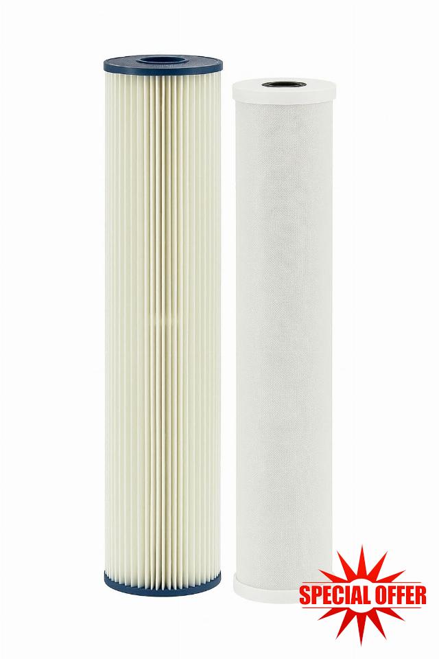 Kind Water 5-Micron Sediment & Carbon Replacement Filters – Fits Kind & Evo E-1000/E-3000 Whole House Water Systems – Includes O-Ring Kit & Lubrication – 6-12-Month Filter Refill