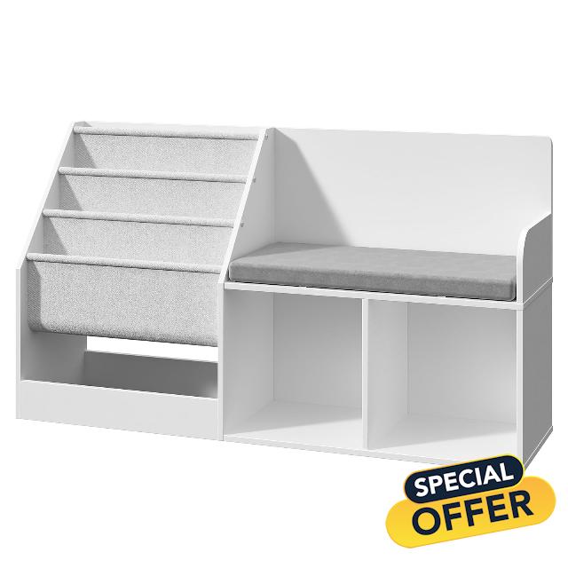 42.1" Kids Bookshelf with Reading Nook