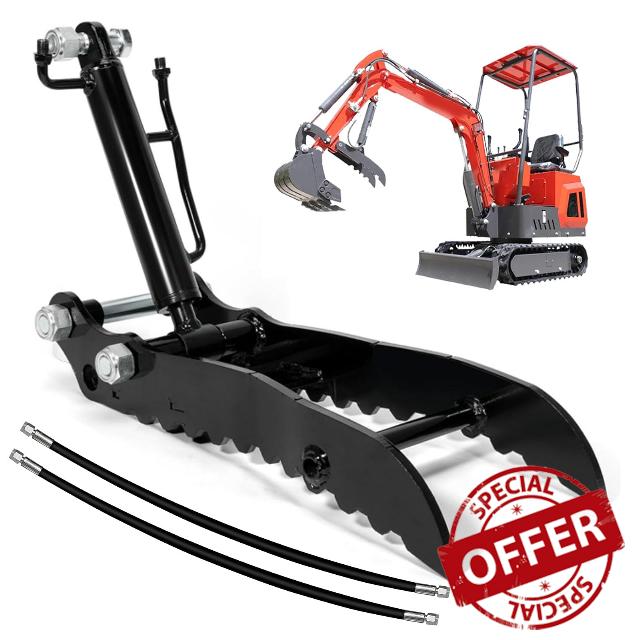 Hydraulic Thumb Clip for Mini Excavators Digger Single Hole Hydraulic Thumb Attachment for 1-1.8Ton Machines