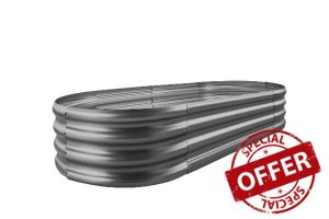 Land Guard 8×4×1 ft Galvanized Raised Garden Bed Kit，Raised Garden Boxes Outdoor