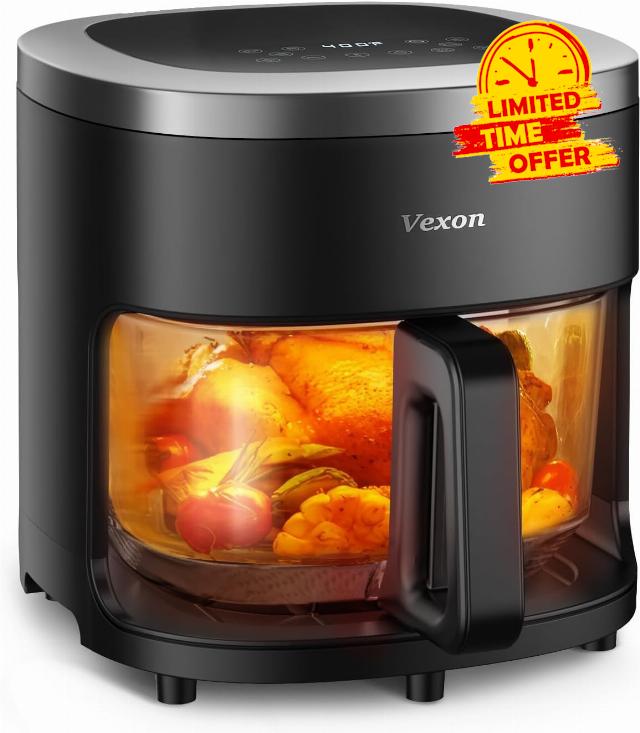 Vexon 6-IN-1 Glass Air Fryer