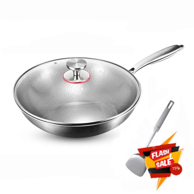 Titanium Hammered Pan Pro with Lid