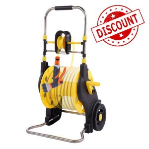 Garden Hose Reel Cart Hold 130 FT of 5/8 or 197 FT of 1/2 inch Hose