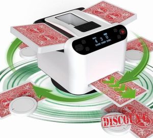 Automatic Card Shuffler and Dealer Machine 360° Rotation