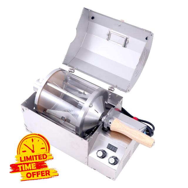 fatamorgana 450g direct fired heating nut roaster barista coffee roaster machine home Roasting Machine electric coffee bean roaster grain dryer 110V Stainless steel shell sturdy and durable