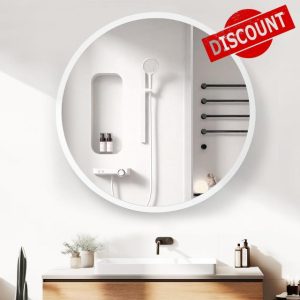 20x20 Round Bathroom Medicine Cabinet - Wall Mounted Mirror with Concealed Shelves
