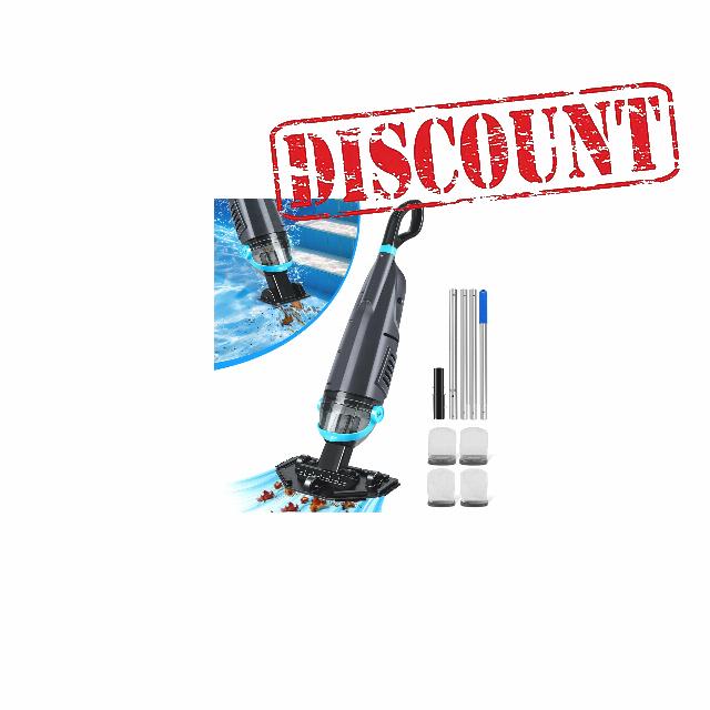 Cordless Handheld Pool Vacuum Cleaner with 4 Filter Bags