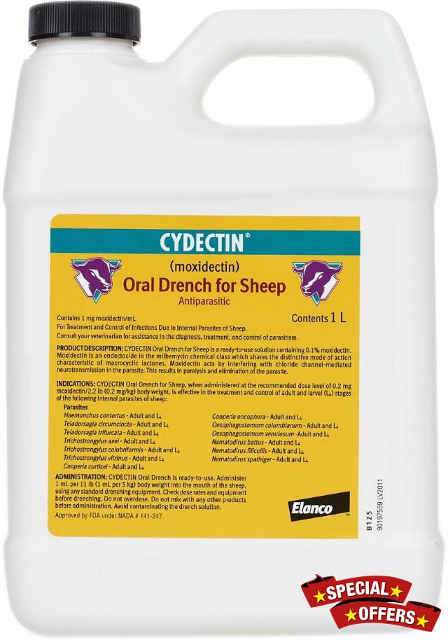 Cydectin Sheep 0.1% Drench 1000 Ml Bottle
