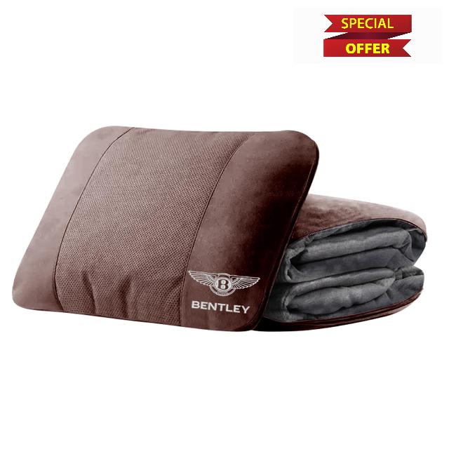 Car Lumbar Support Pillow for Bentley Mulsanne EWB LWB 2016-2021 Car Pillow Car Blanket Quilt Travel Blanket Pillow 2 in 1 Car Throw Pillow Quilt Dual Purpose