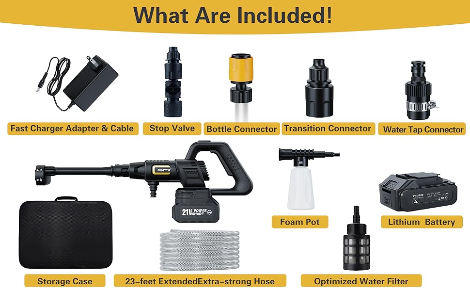 cordless portable high pressure spray water