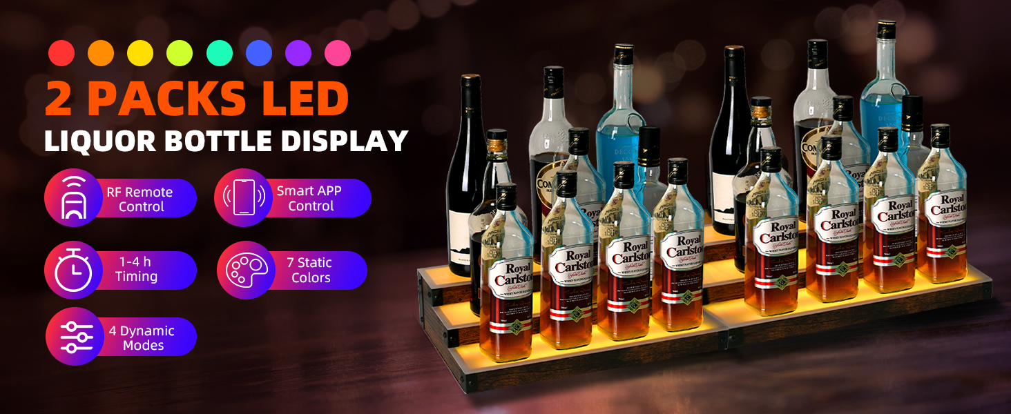 liquor bottle display
