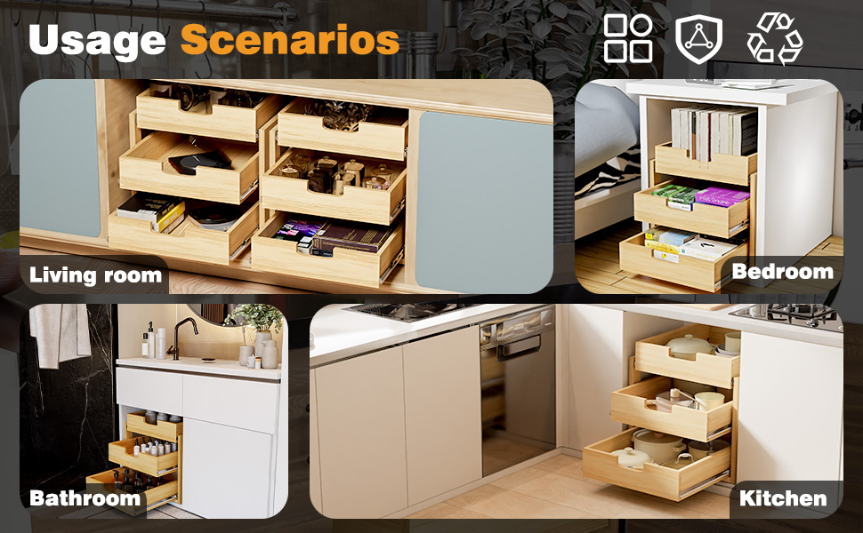 Gsskny Pull Out Cabinet Organizer