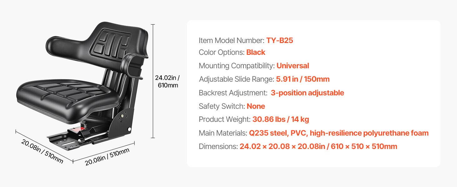 Universal Forklift Seat