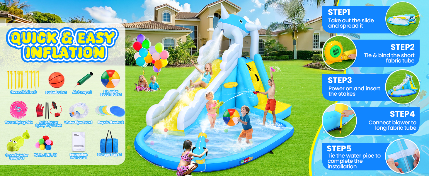 bounce house with slide