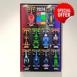 WETCEAOM Display Wallboard for Lego Speed Champions 10-in-1 F1 Car 77242