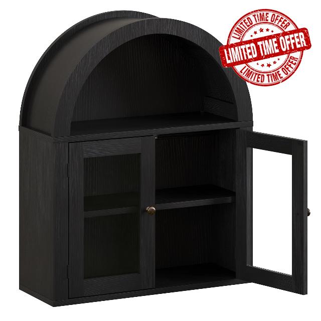 ChooChoo Modern Arched Wall Cabinet Bathroom Medicine Cabinet with Adjustable Shelf