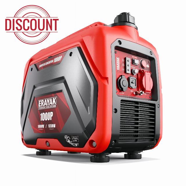 ERAYAK 1050W Portable Inverter Generator for Home & Camping