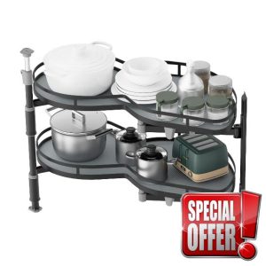 Blind Corner Cabinet Organizer Pull Out Swing Right Lazy Susan for Corner Cabinet 36in