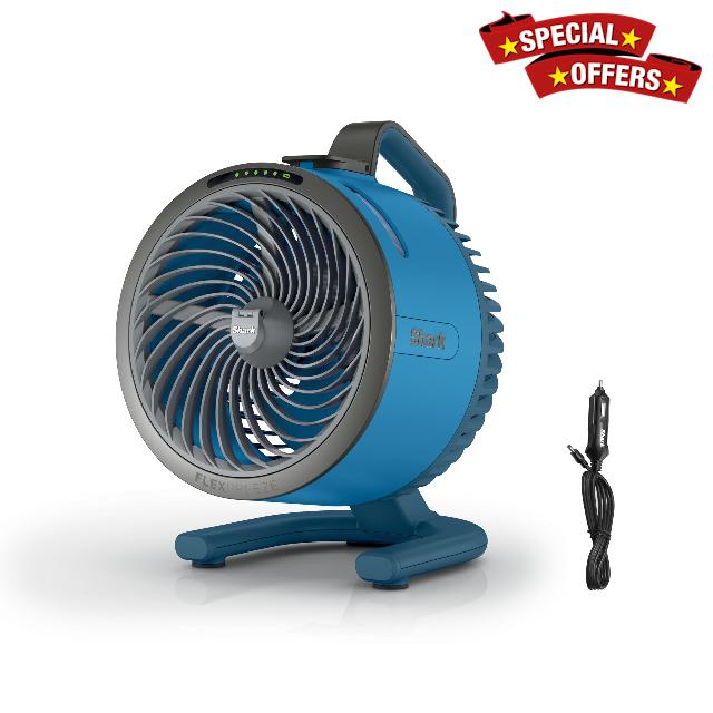 Shark FlexBreeze HydroGo Fan + Car Charger — Ultra-powerful portable fan that mists indoors & outdoors. Up to 70 feet