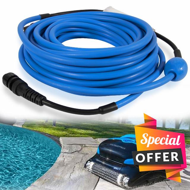 9995862 Cable and Swivel DIY 2 Wire for Dolphin Robotic Pool Cleaners M200 for Nautilus CC Plus 60FT (18M)