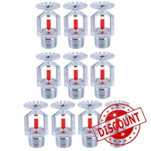 10 Pcs Fire Sprinkler Head - Copper Chrome
