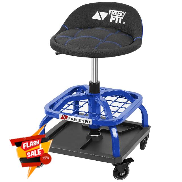 Rolling Shop Stool with Wheels